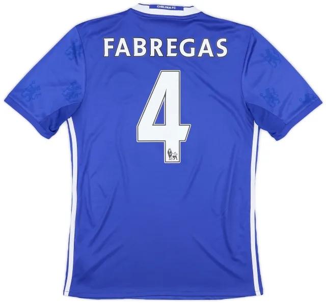 adidas 2016-17 Chelsea Home Shirt Fabregas #4 - 8/10 - (S)