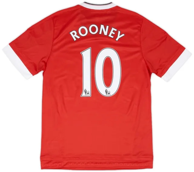 adidas 2015-16 Manchester United Player Issue Home Shirt Rooney #10 (L)