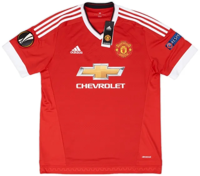 adidas 2015-16 Manchester United Home Shirt (L)
