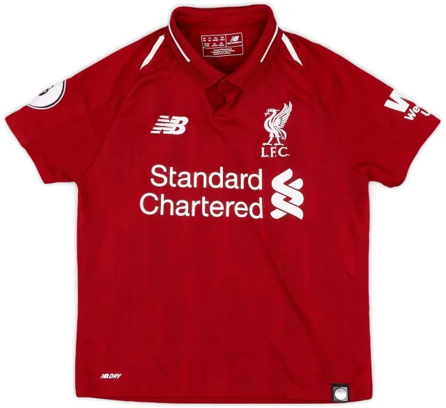 NewBalance 2018-19 Liverpool Home Shirt - 8/10 - (S.Boys)