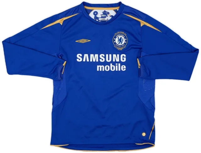 Umbro 2005-06 Chelsea Centenary Home L/S Shirt - 6/10 - (L.Boys)