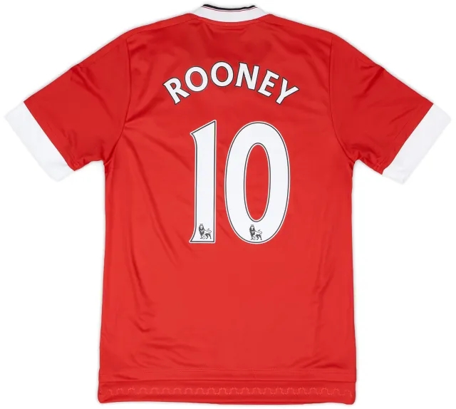 adidas 2015-16 Manchester United Home Shirt Rooney #10 (S)