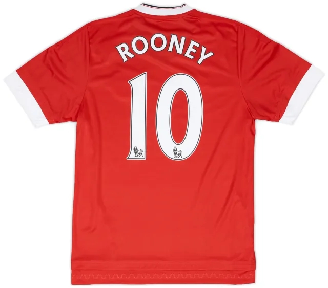 adidas 2015-16 Manchester United Home Shirt Rooney #10 (S)