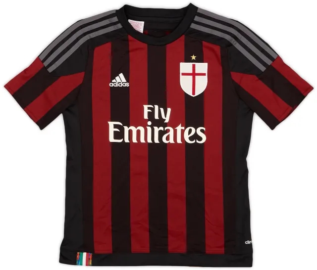 adidas 2015-16 AC Milan Home Shirt - 8/10 - (M.Boys)