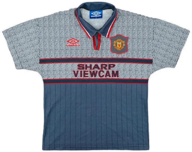Umbro 1995-96 Manchester United Away Shirt - 9/10 - (L.Boys)
