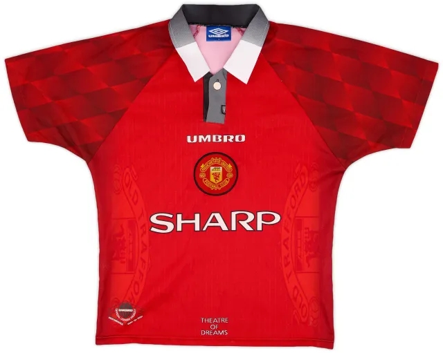 Umbro 1996-98 Manchester United Home Shirt - 9/10 - (Y)