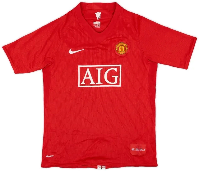 Nike 2008-09 Manchester United Home Shirt - 8/10 - (XL.Boys)
