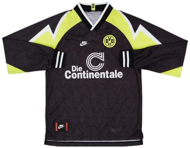 Nike 1995-96 Borussia Dortmund Deutscher Meister Away L/S Shirt - 8/10 - (XL.Boys)