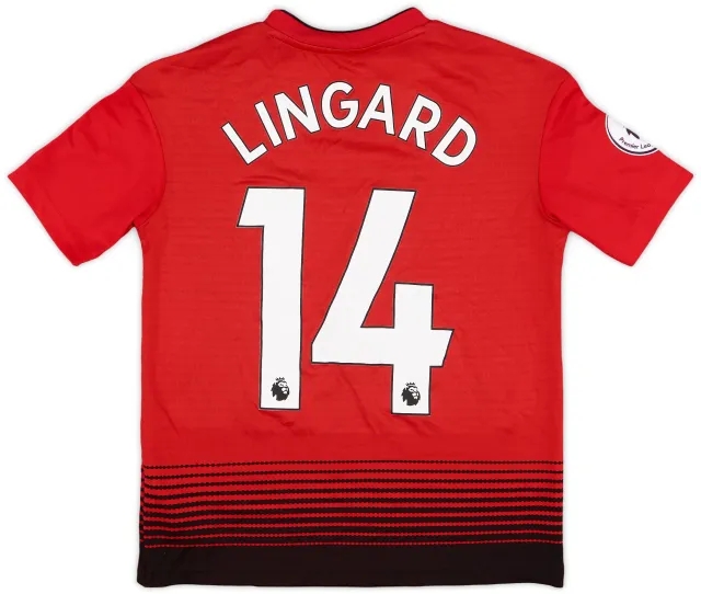 adidas 2018-19 Manchester United Home Shirt Lingard #14 - 5/10 - (M.Boys)