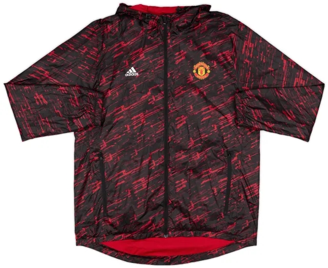 2016-17 Manchester United adidas Hooded Track Jacket - 8/10 - (L)