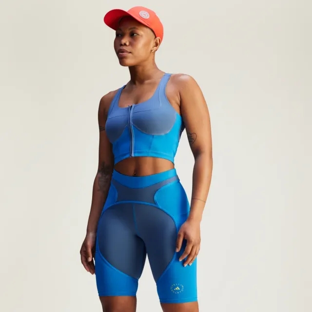 adidas adidas by Stella McCartney Two-Tone Zipped Crop Top