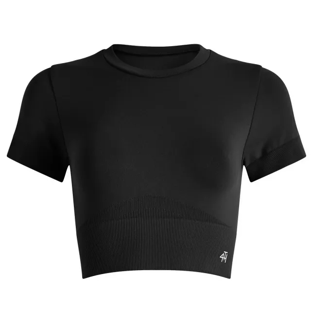 4th & Reckless Women's Brogan Sports Crop Top Black