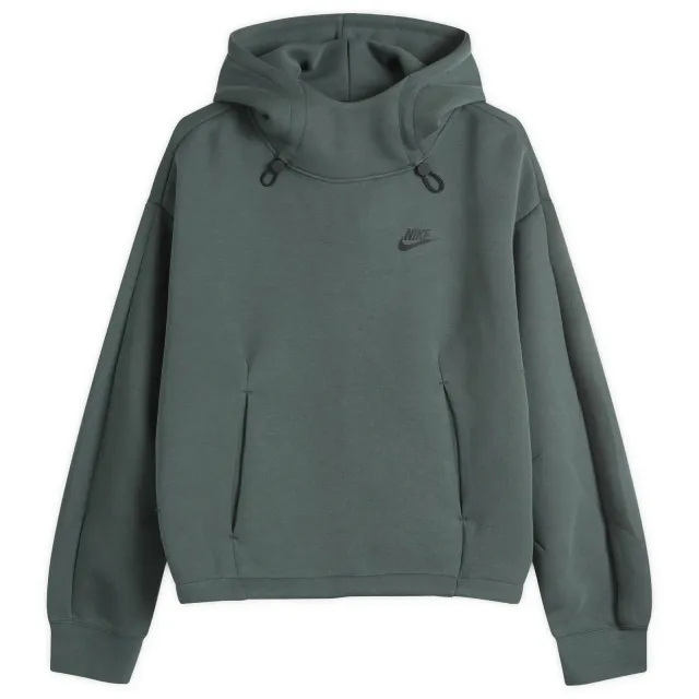 Nike Women's Tech Fleece Oversized Hoodie Green/Black
