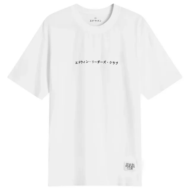 Edwin Cotton Uniform Regular Fit Short Sleeve Graphic T-Shirt, White