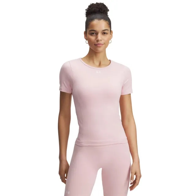 Women's  Under Armour  Train Seamless Short Sleeve Prime Pink / White L