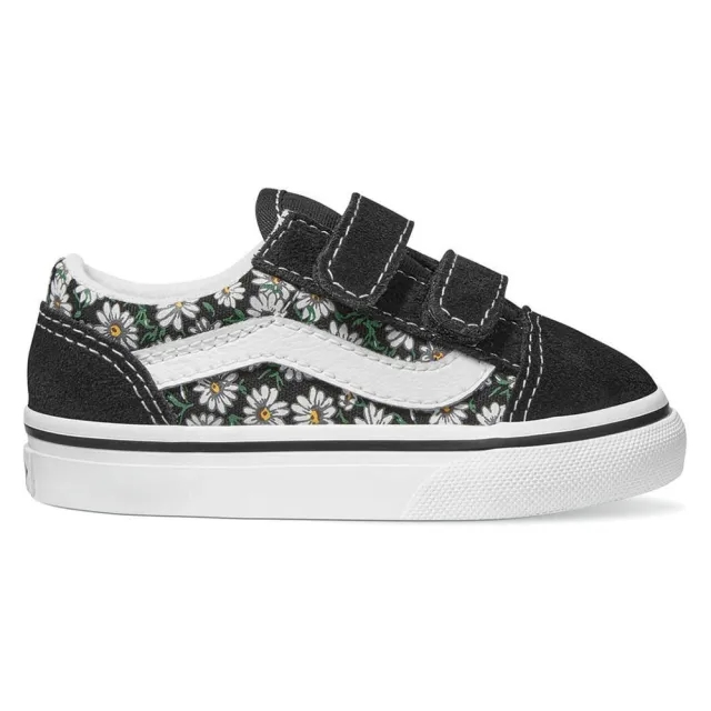 Vans - Toddler Old Skool Daisies Shoes (1-4 Years), Black