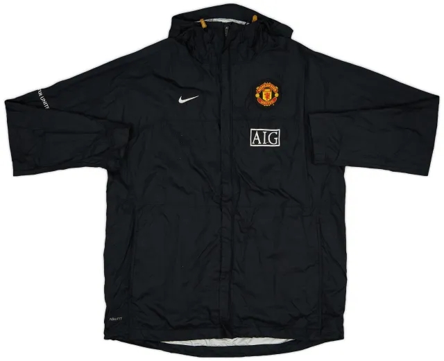 2008-09 Manchester United Nike Hooded Rain Jacket - 5/10 - (L)