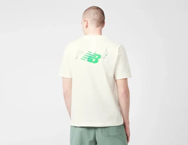 New Balance Athletics Tennis Cartoon T-Shirt, Ecru Tint