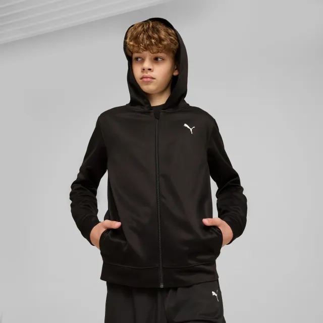 PUMA Train All Day Essentials Full-Zip Jacket Youth, Black