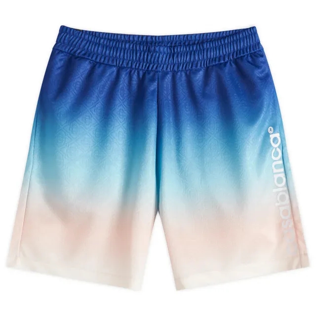 Casablanca Men's Football Shorts Blue Gradient