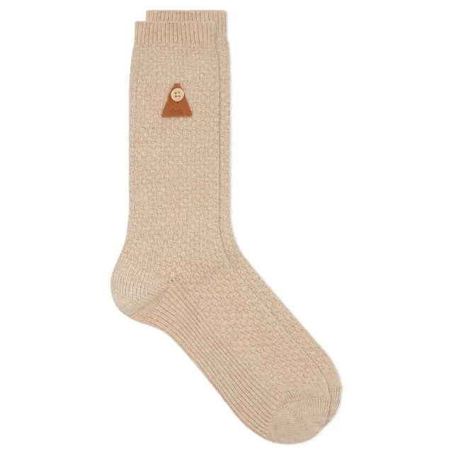 Folk Men's Waffle Socks Light Stone