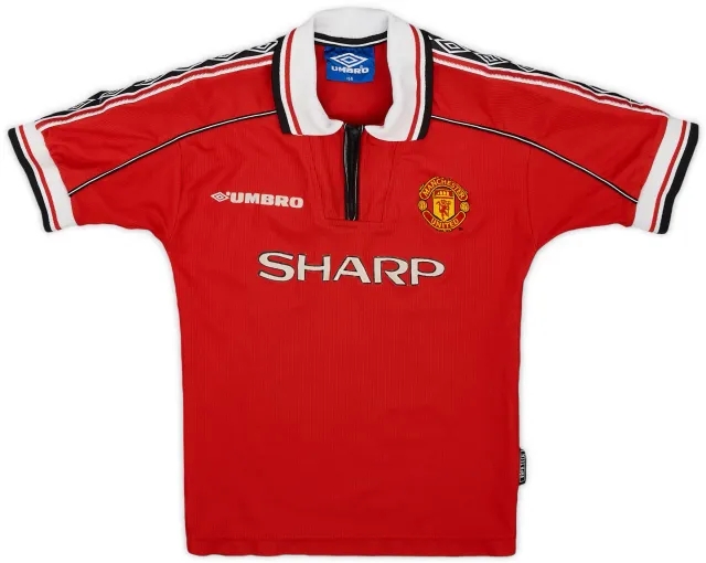 Umbro 1998-00 Manchester United Home Shirt - 8/10 - (S.Boys)