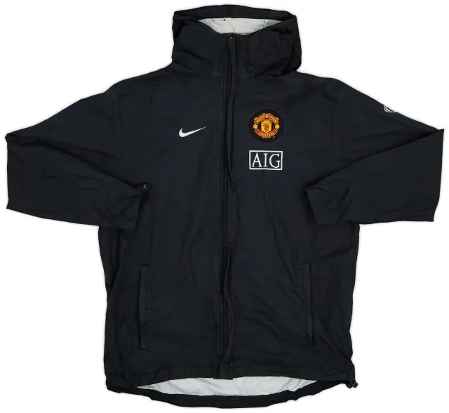 2009-10 Manchester United Nike Hooded Rain Jacket - 8/10 - (L)