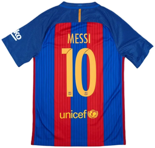 Nike 2016-17 Barcelona Home Shirt Messi #10 - 9/10 - (XL.Boys)