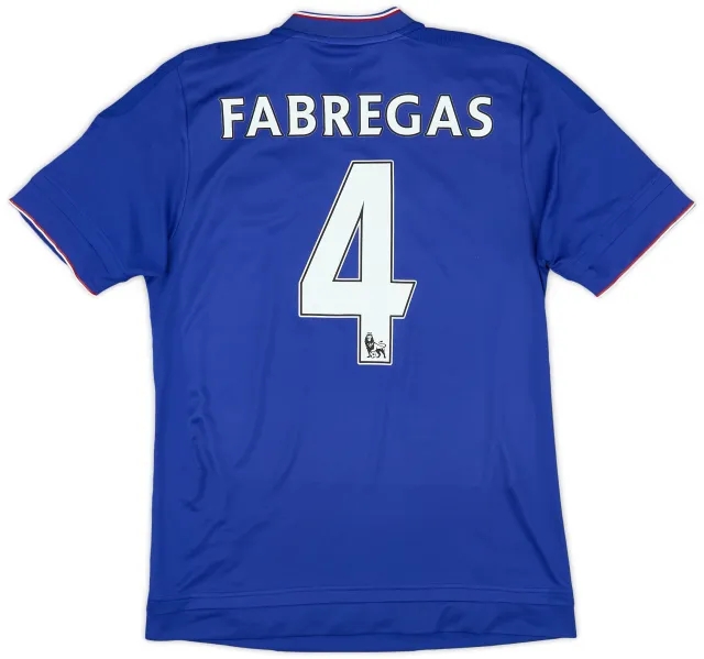 adidas 2015-16 Chelsea Home Shirt Fabregas #4 - 7/10 - (S)