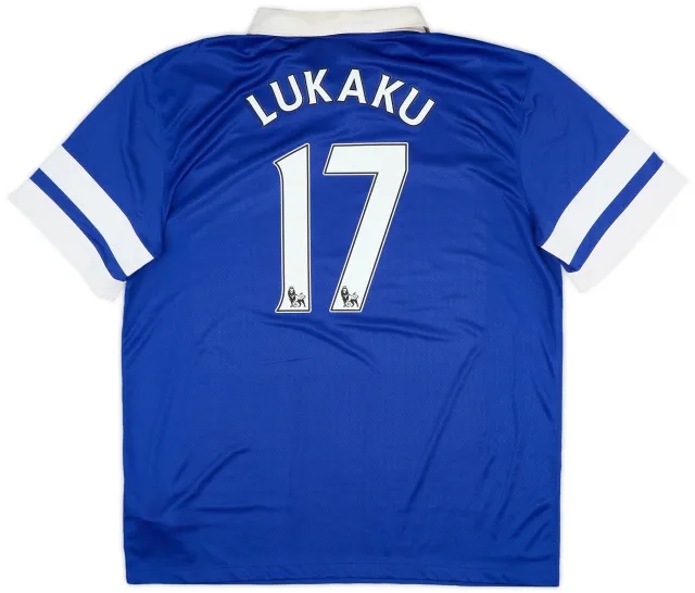 Nike 2013-14 Everton Home Shirt Lukaku #17 - 6/10 - (XL)