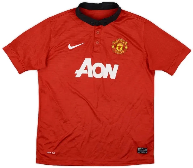 Nike 2013-14 Manchester United Home Shirt - 7/10 - (L.Boys)