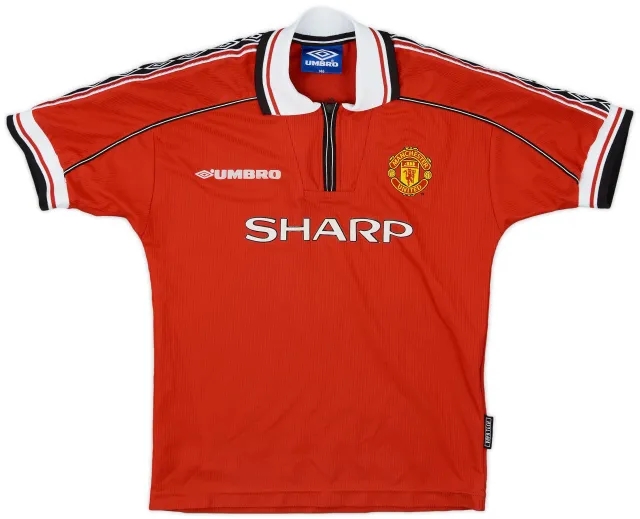 Umbro 1998-00 Manchester United Home Shirt - 8/10 - (M.Boys)