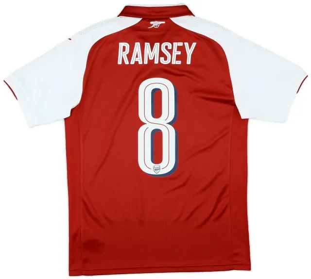 Puma 2017-18 Arsenal Home Shirt Ramsey #8 - 8/10 - (S)