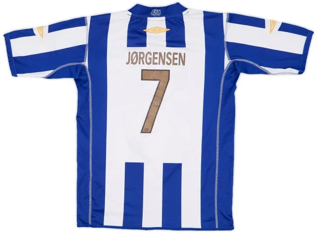 Umbro 2007-09 Esbjerg Home Shirt Jørgensen #7 - 7/10 - (L.Boys)