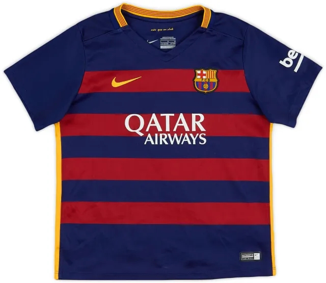 Nike 2015-16 Barcelona Home Shirt - 8/10 - (6-7 Years)