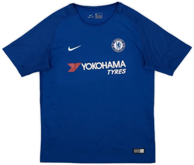 adidas 2017-18 Chelsea Home Shirt - 9/10 - (XL.Boys)