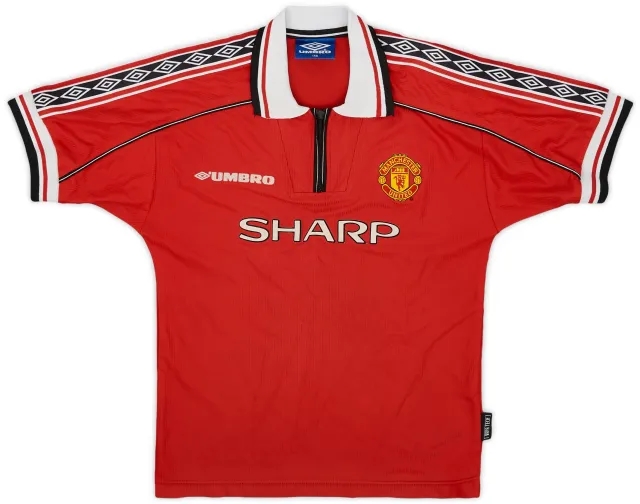 Umbro 1998-00 Manchester United Home Shirt - 6/10 - (M.Boys)