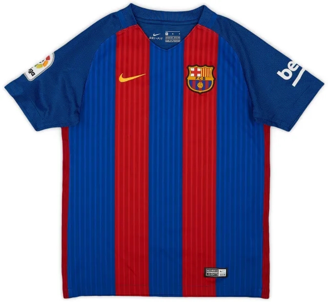 Nike 2016-17 Barcelona Home Shirt - 9/10 - (M.Boys)