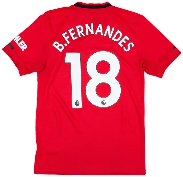 adidas 2019-20 Manchester United Home Shirt B.Fernandes #18 - 6/10 - (S)