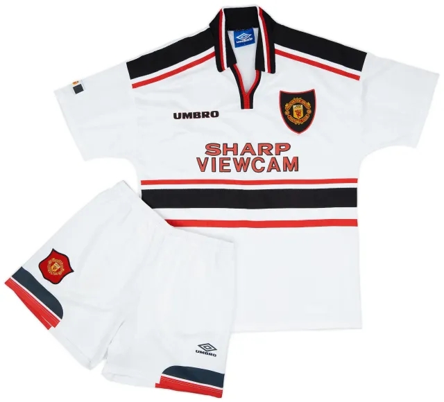 Umbro 1997-99 Manchester United Away Shirt and Shorts - 7/10 - (L)