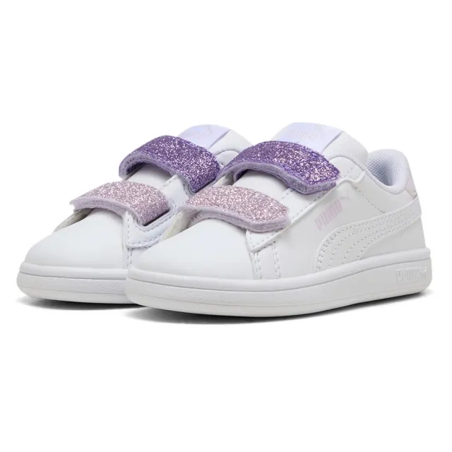 Puma  Smash 3.0 L Glitter Velcro V Inf  girls's Children's Shoes (Trainers) in White