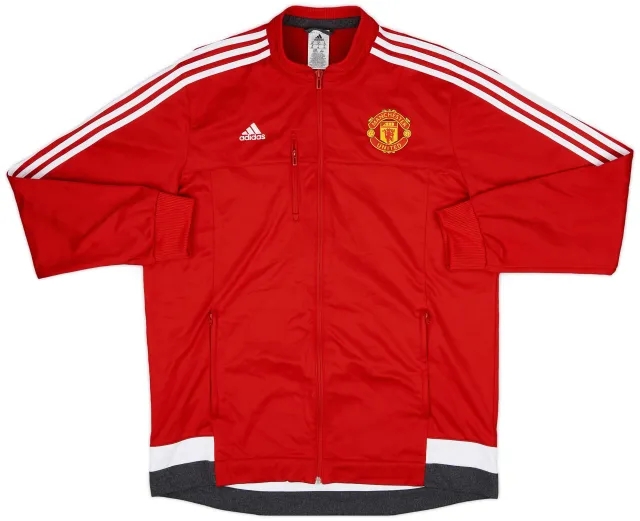 2015-16 Manchester United adidas Track Jacket - 9/10 - (XL)
