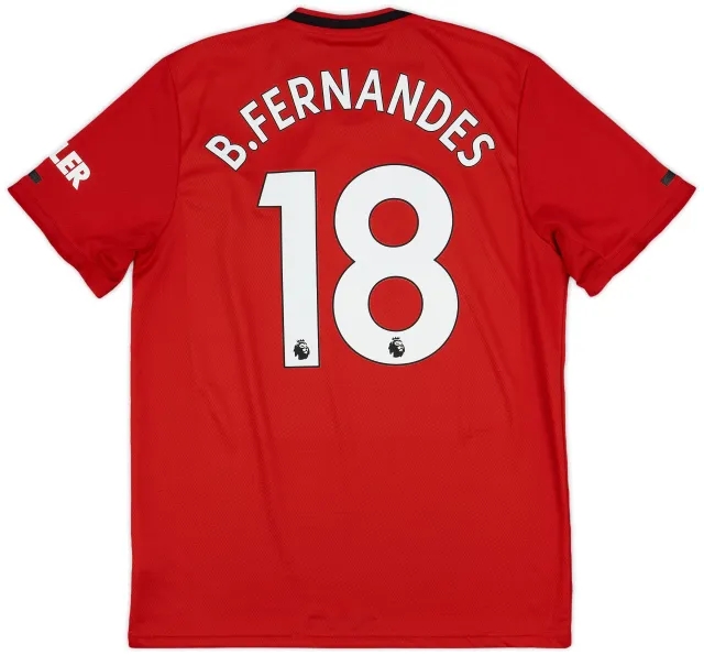adidas 2019-20 Manchester United Home Shirt B.Fernandes #18 - 9/10 - (L)