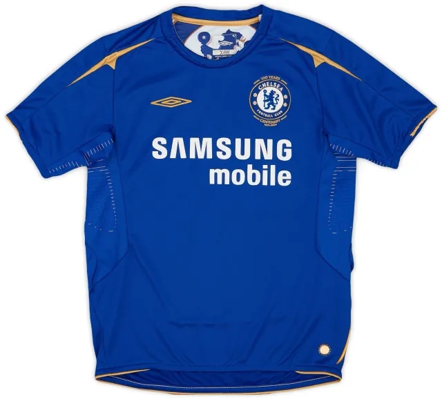 Umbro 2005-06 Chelsea Centenary Home Shirt - 9/10 - (M.Boys)