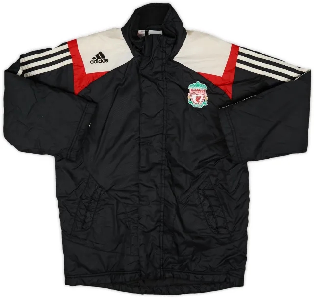 2007-08 Liverpool adidas Padded Bench Coat - 6/10 - (XS.Boys)