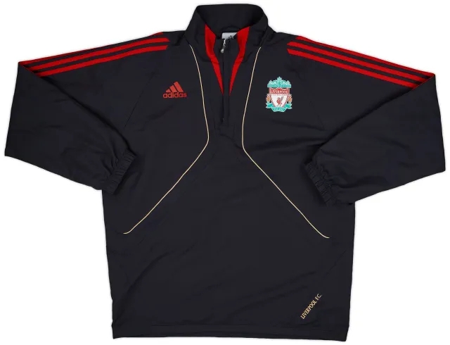 2009-10 Liverpool adidas 1/4 Zip Track Jacket - 10/10 - (L)