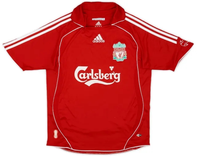 adidas 2006-08 Liverpool Home Shirt - 8/10 - (L.Boys)