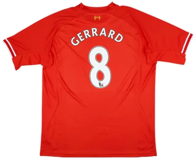 2013-14 Liverpool Home Shirt Gerrard #8 - 9/10 - (3XL)