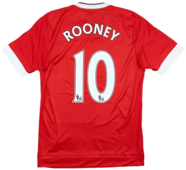 adidas 2015-16 Manchester United Home Shirt Rooney #10 - 5/10 - (S)