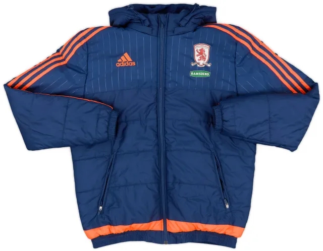 2015-16 Middlesbrough adidas Padded Bench Coat - 9/10 - (M)